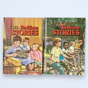 1976 Vintage Uncle Arthur’s Bedtime Stories 2 Hardcover Book Set Books 1 & 5